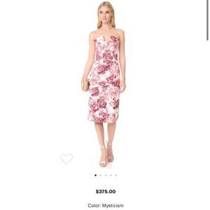 BLACK HALO STRAPLESS FLORAL LENA DRESS